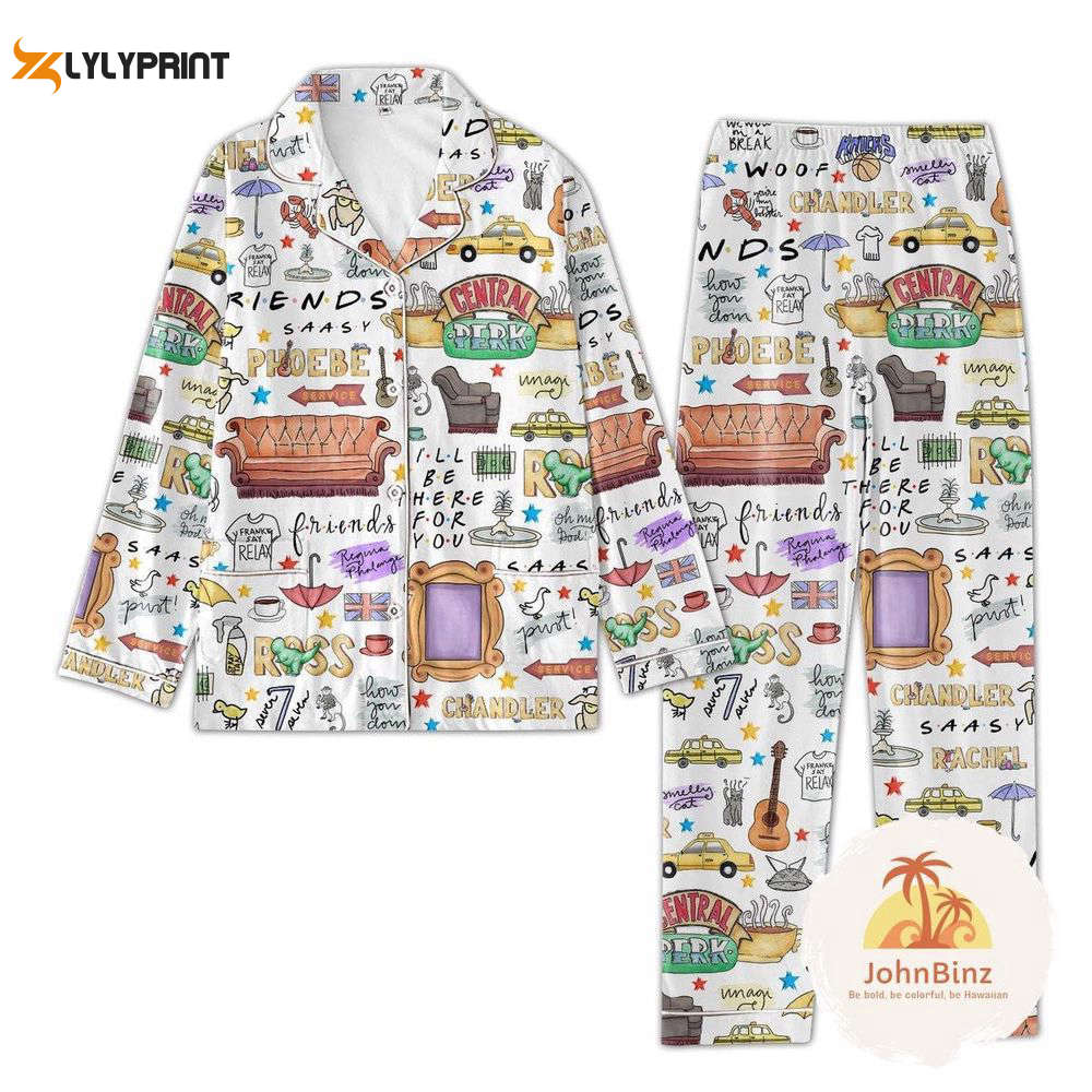 Friends Movie Pajamas Set Friends Movie Pyjamas Friends Thick Pajamas Set Friends Night Pajamas Set Nva