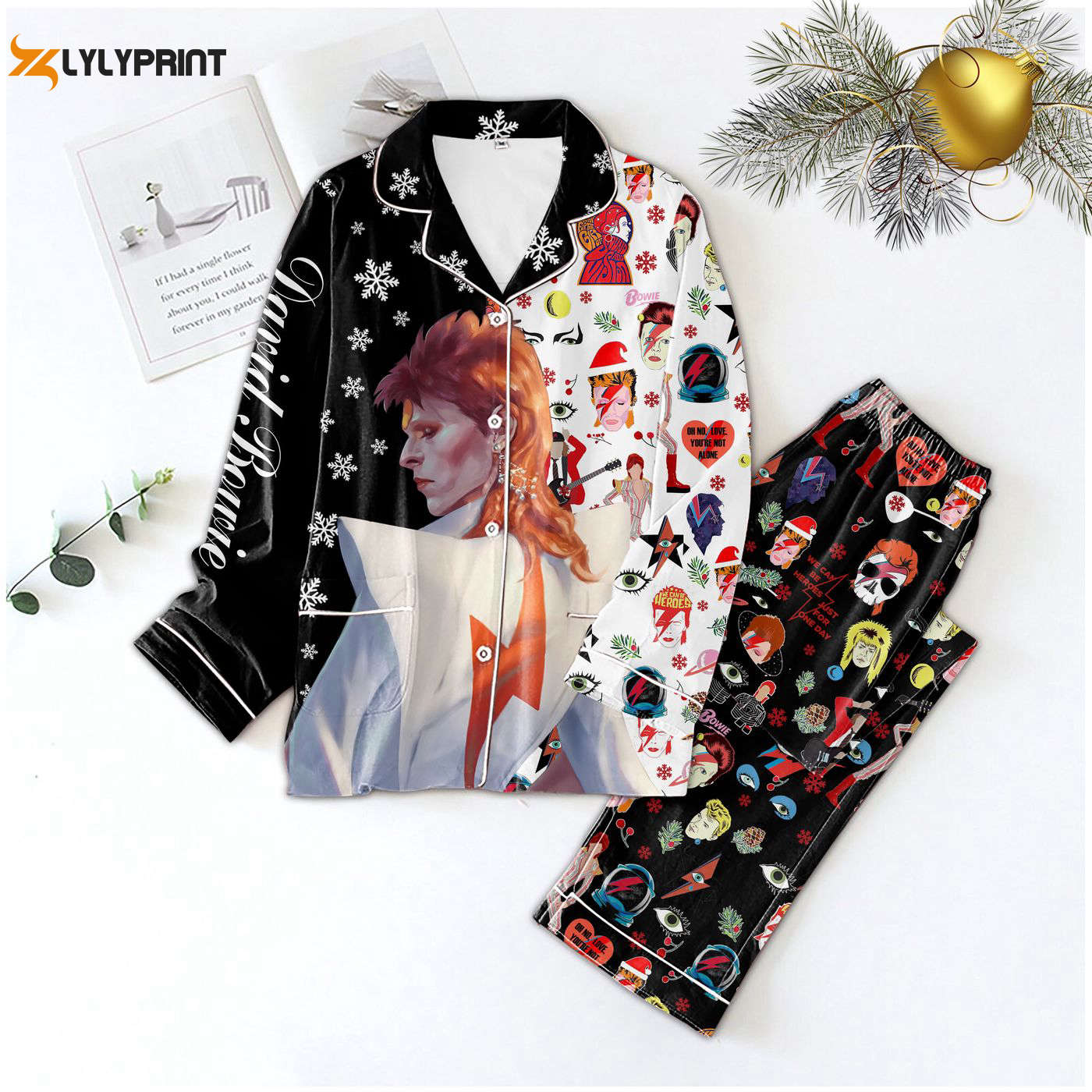 Cozy Dvb Button Down Pajama Set Festive & Stylish Holiday Sleepwear