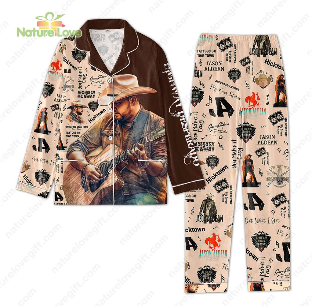 Jason Aldean Pajama Jason?S Hicktown Song Pajama Set Jason Aldean Lovers Gift Pyjama Nva