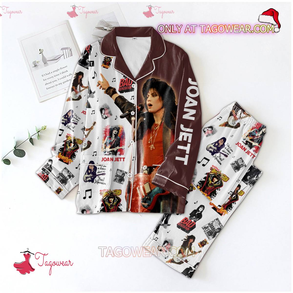 Joan Jett Music Stickers Men Women Pajama Set Hfn Family Matching Shirt
