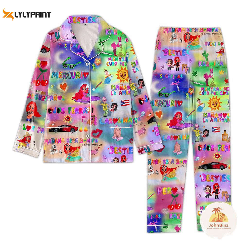 Karol G Pajama Karol G Pyjamas Karol G Pajama Set Karol G Pajama Nva