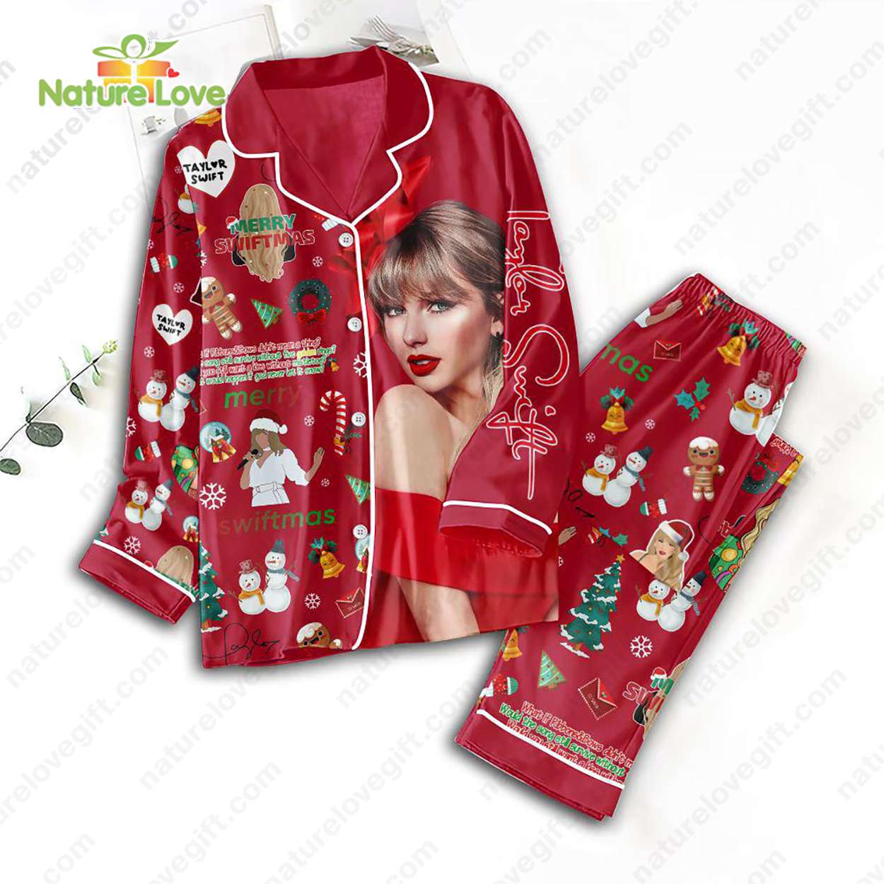 Merry Swiftmas Ts Swift Swifties Pajamas Set Red Set Pyjama Nva