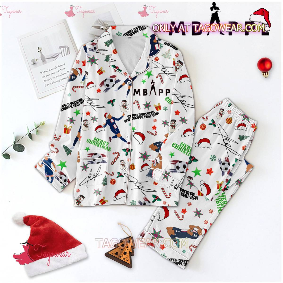 Mbappe Merry Men Women Pajama Set Hfn Family Matching Shirt