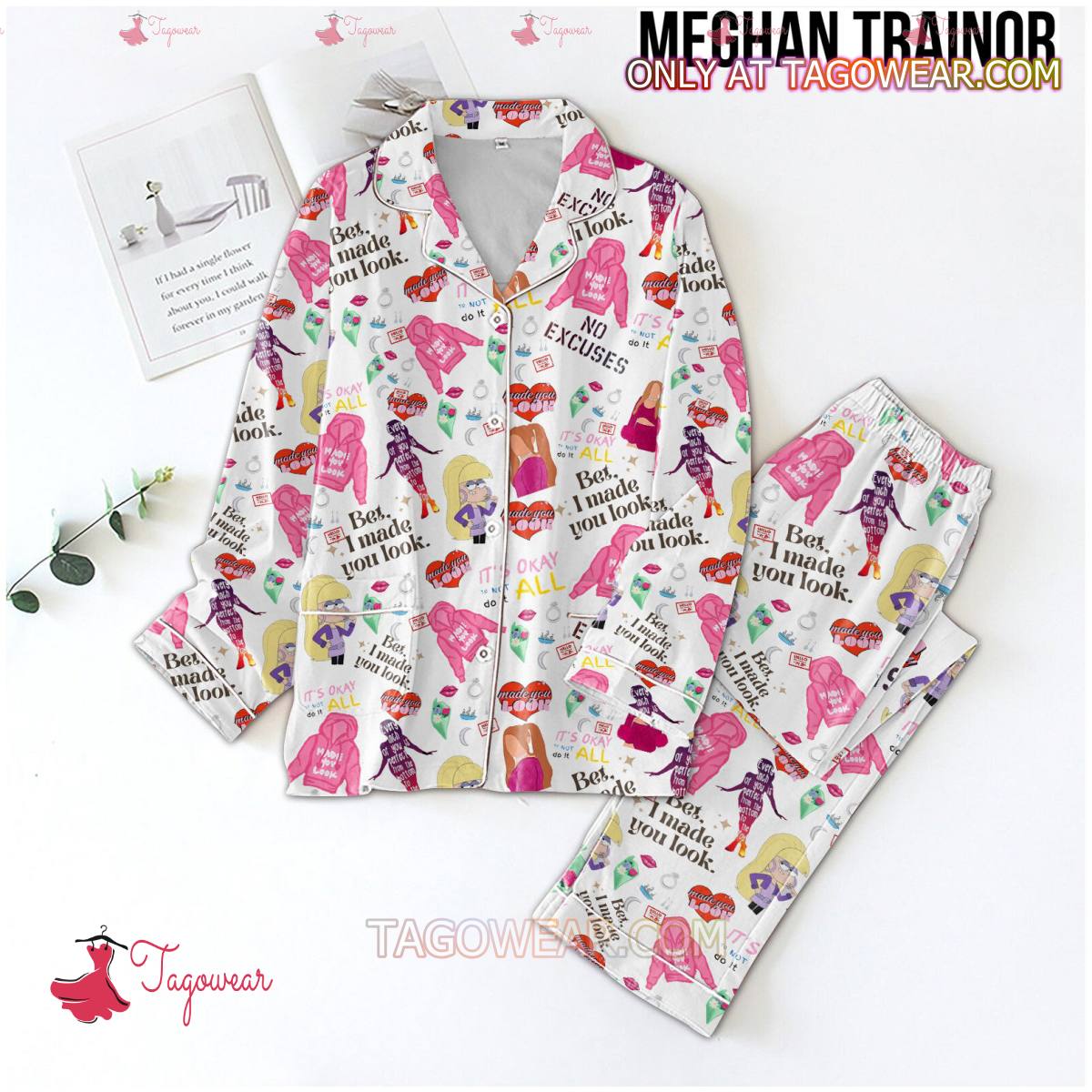 Meghan Trainor No Excuses Women Pajama Set Hfn Family Matching Shirt
