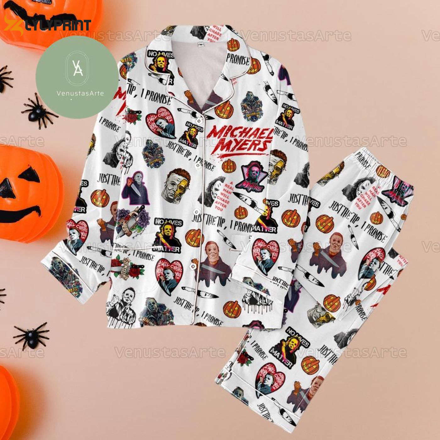 Spooktacular Michael Myers Pajama Set Set Horror Movie Men S Holiday Pants