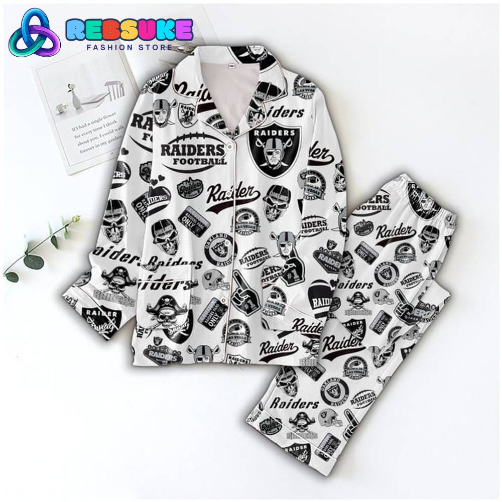 Raiders Football Pyjama Pajama Set Nva