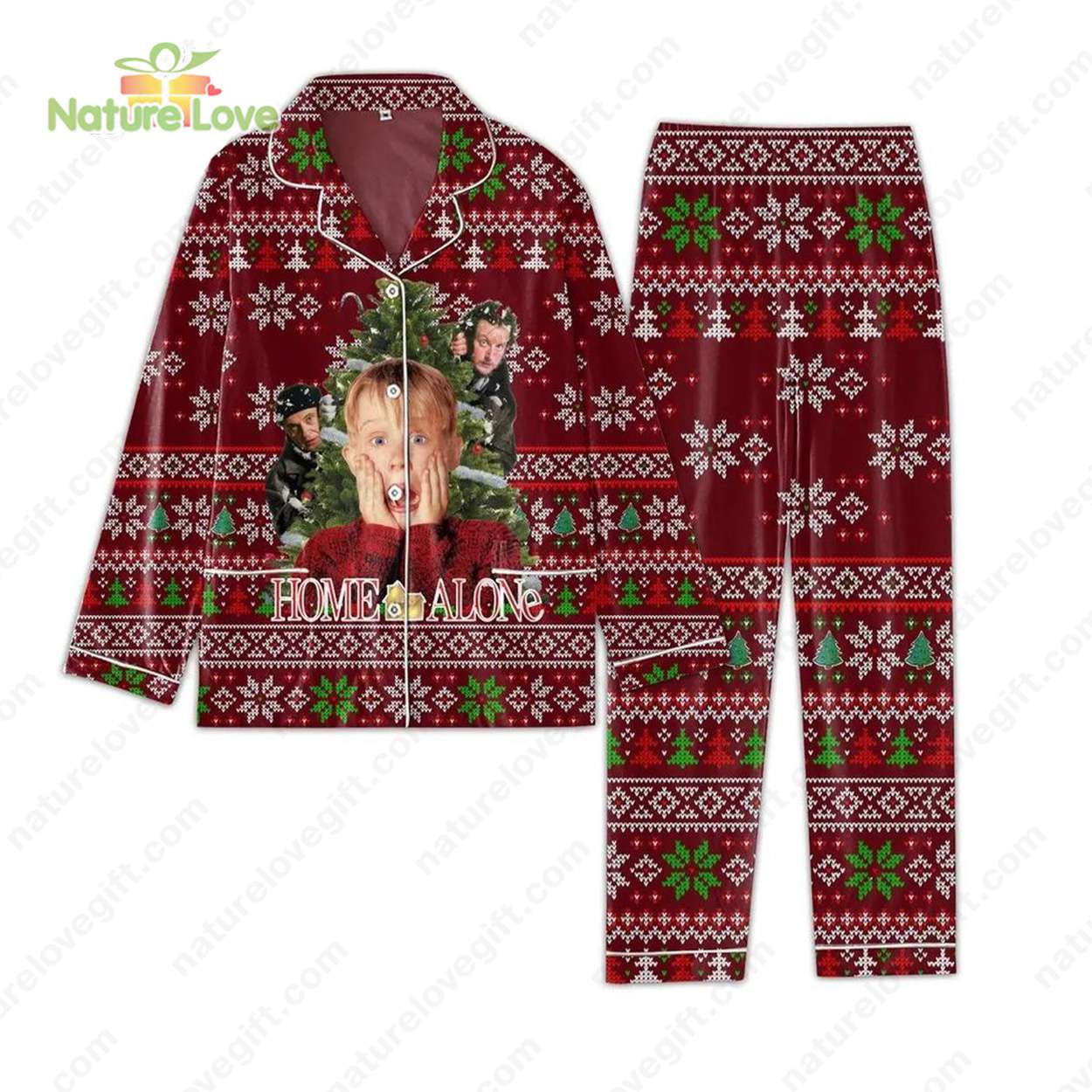 Home Alone Tree And Movie Pyjama Pajama Set Nva