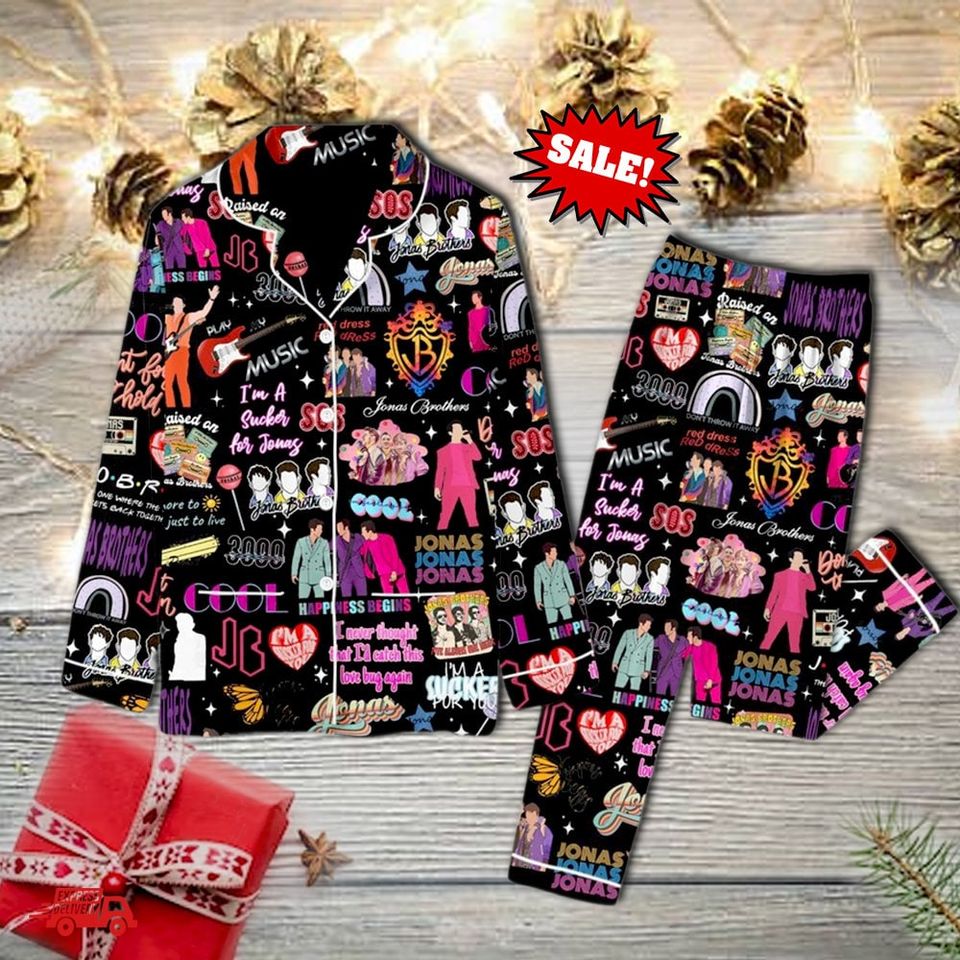 Jonas Brothers Pajama Set Jonas Tour Night Pajama Joe Jonas Pajama Gift For Family Sleepwear Nva