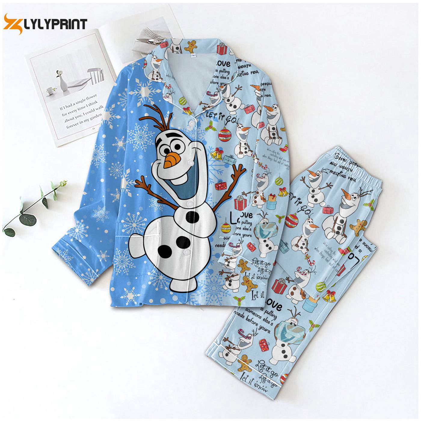 Get Festive With Frz Button Down Pajamas Set In La Perfect Holiday Sleepwear! Nva