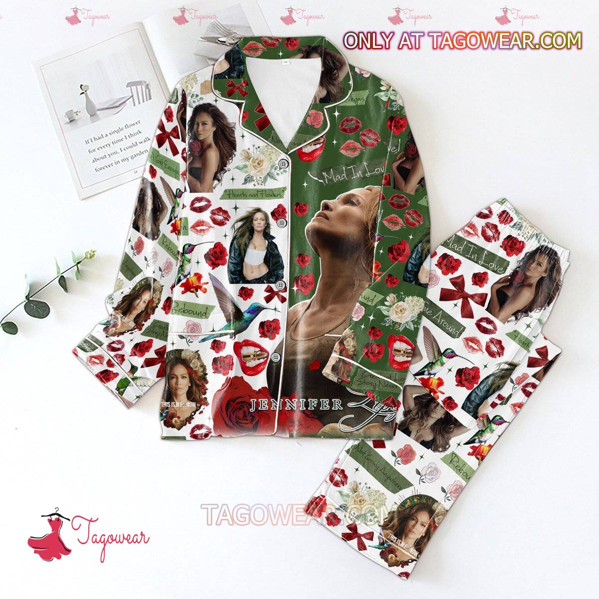 Jennifer Lopez Mad In Love Women Pajama Set Hfn Family Matching Shirt