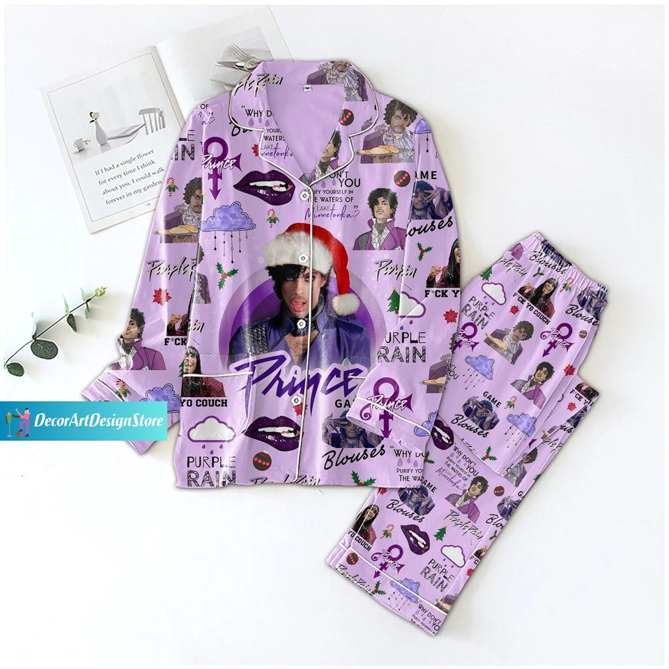 Pajama Prince Purple Pajama Set Pur Rain Pajama Gift For Family Sleepwear Nva