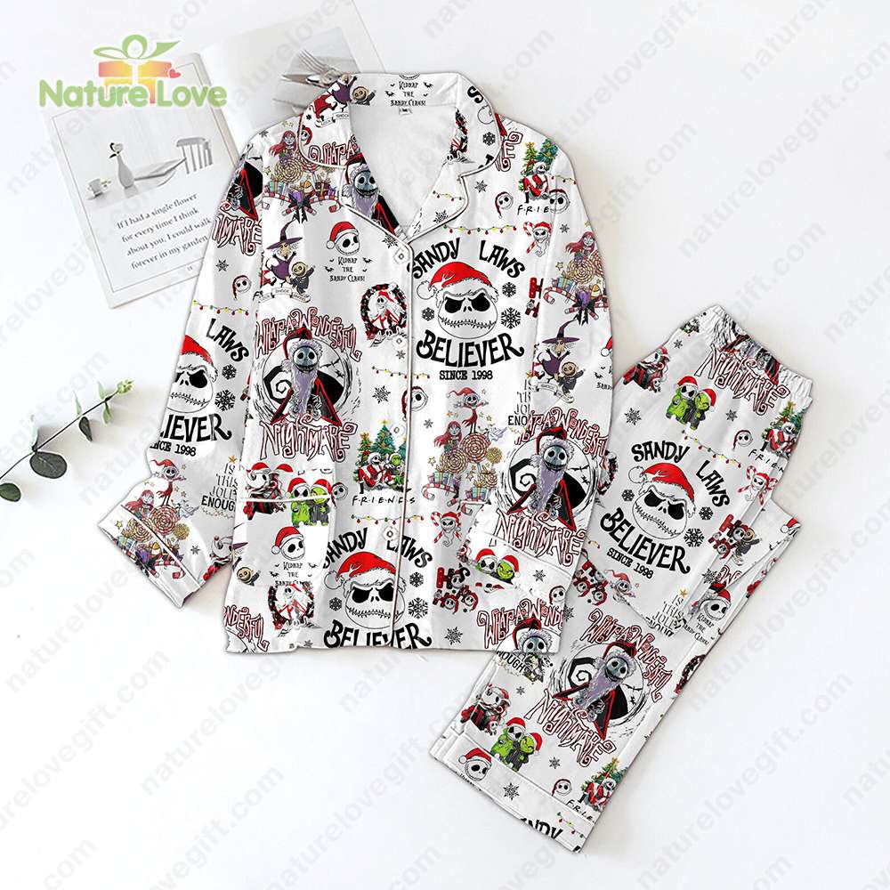 Nightmare Before Pajama Set Jack Skellington Pajama Xmas Gift Pyjama Nva
