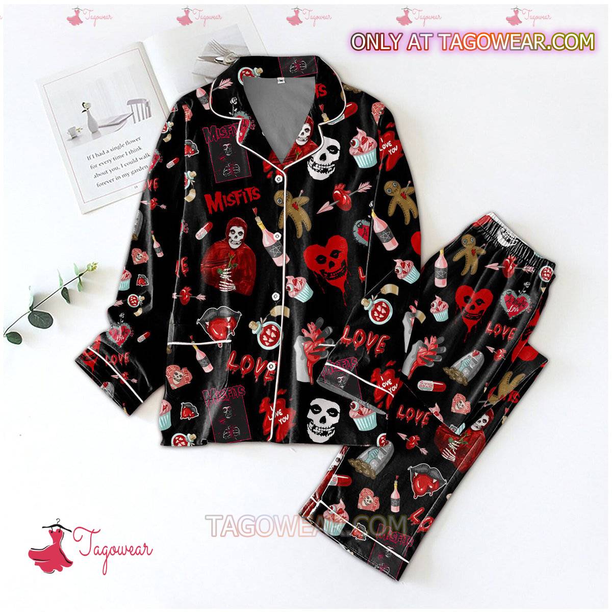 Misfits Love Valentine Men Women Pajama Set Hfn Family Matching Shirt
