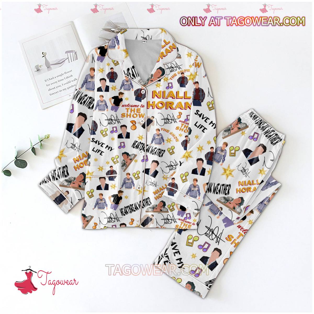 Niall Horan Welcome To The Show Heartbreak Weather Men Women Pajama Set Hfn Family Matching Shirt