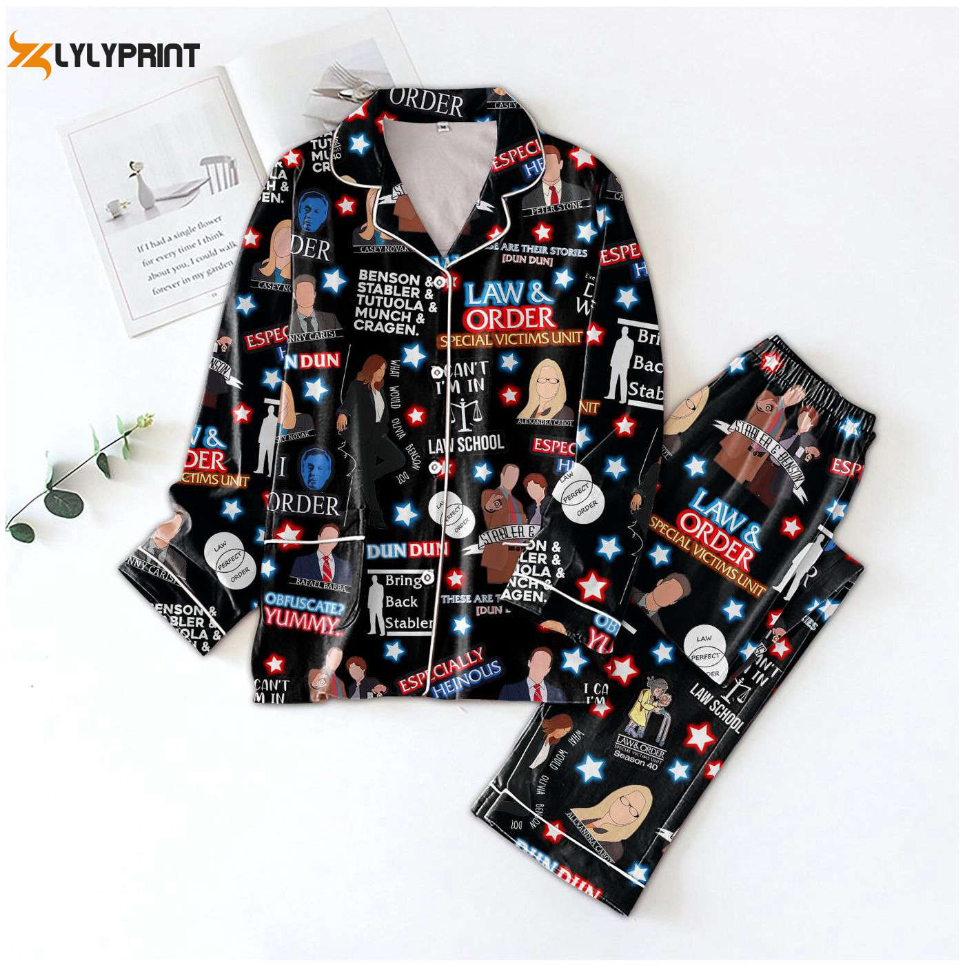 Law And Order Pajama Set Movie Pjs For Women And Family Nva