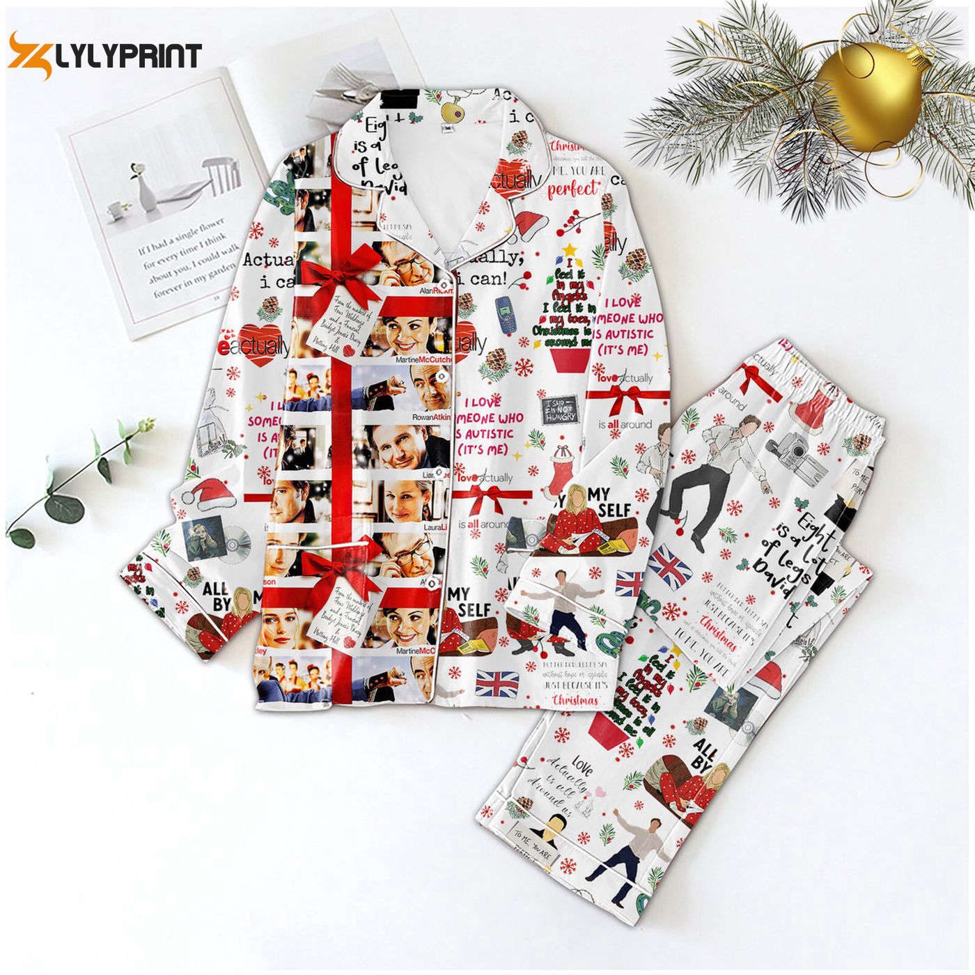 Cozy Up This With Lva Button Down Pajamas Set La S Festive Sleepwear Nva