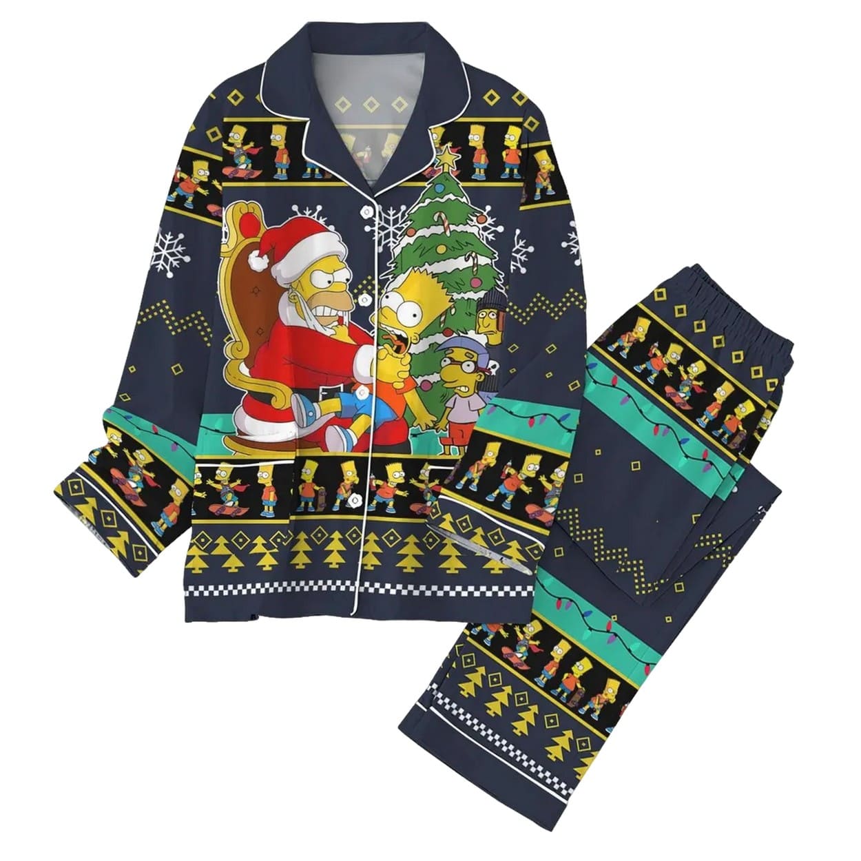 Moo Deng Hippo Santa Pyjama Pajama Set Nva