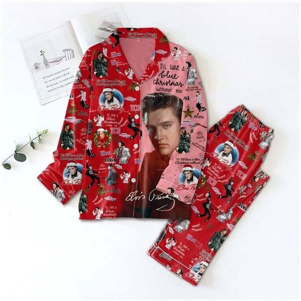 Ta-1074 Elvis Presley Pajama Set Gift For Family Sleepwear Nva