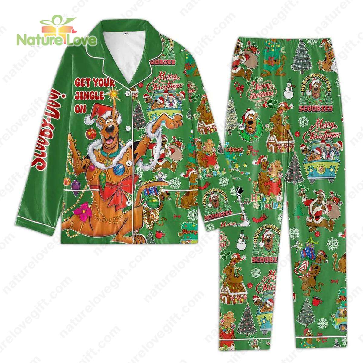 Scooby Doo Merry Get Your Jingle On Pyjama Pajama Set Nva