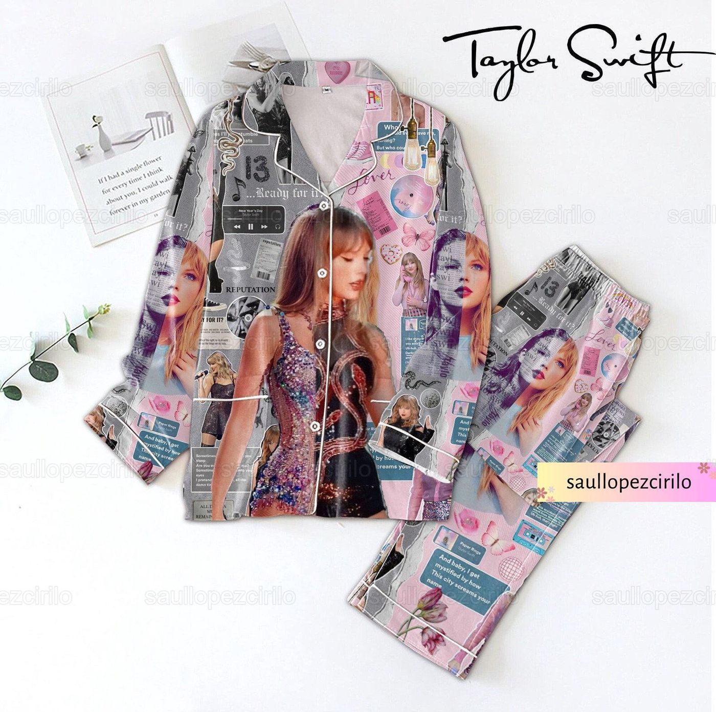 Shop Swiftie Pajama Set Women S Tour & Holiday Sets Perfect Gift For Music Lovers