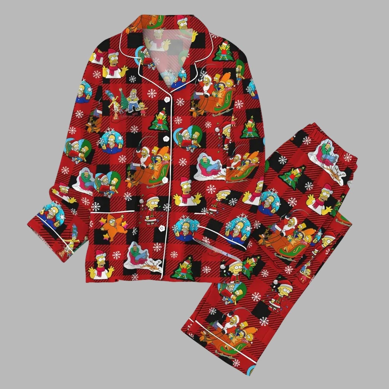 Dachshund Dog Santa Hat Pyjama Pajama Set Nva