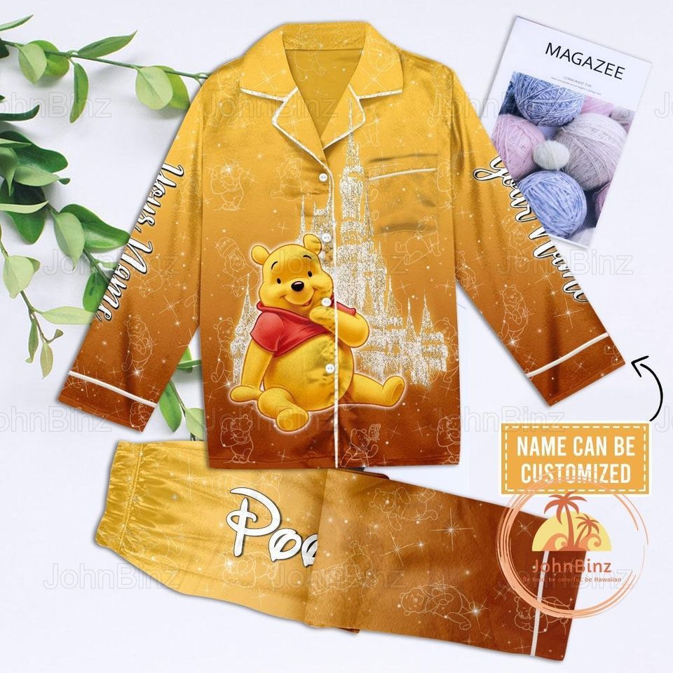 Pooh Castle Pajama Set Magical Kingdom Pajama Pooh Bear Pajama Pants Winnie The Pooh Pajama Gift For Family Sleepwear Nva
