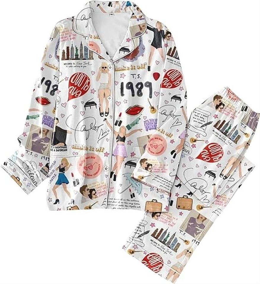 The Eras Tour Ts Swifts Swifties Pajama Set Music Pajama Set Family Matching Pajama Set Gift For Family Sleepwear Nva
