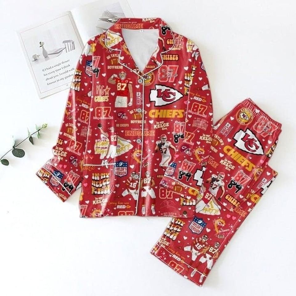Ts Swifts Swifties Kelce Silk Pajama Set Go Ts Swifts Swiftiess Boyfriend Adult Pajama Set Gift For Family Sleepwear Nva