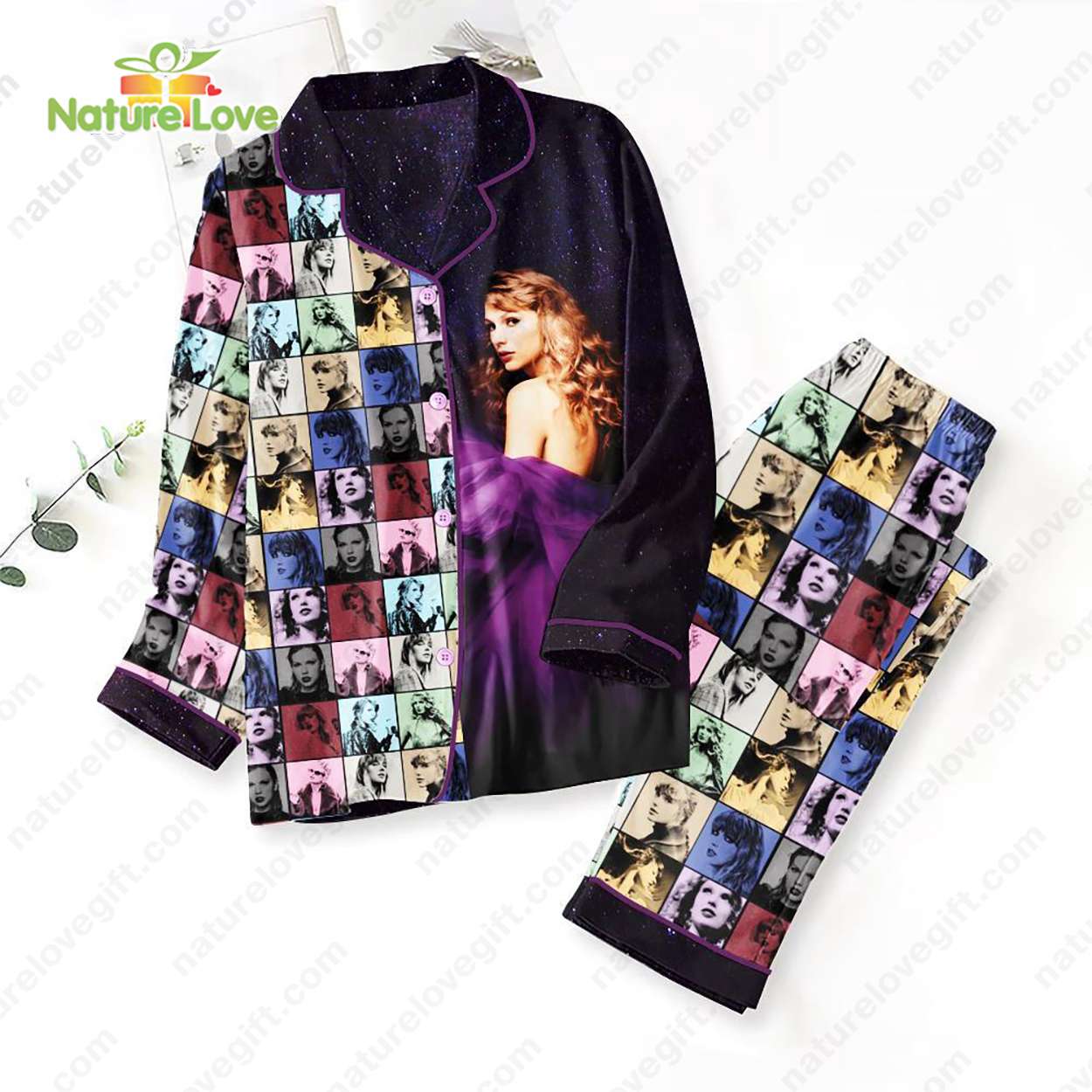 Ts Swift Swifties Eras Tour Midnights Lavender Haze Pyjama Pajama Set Nva