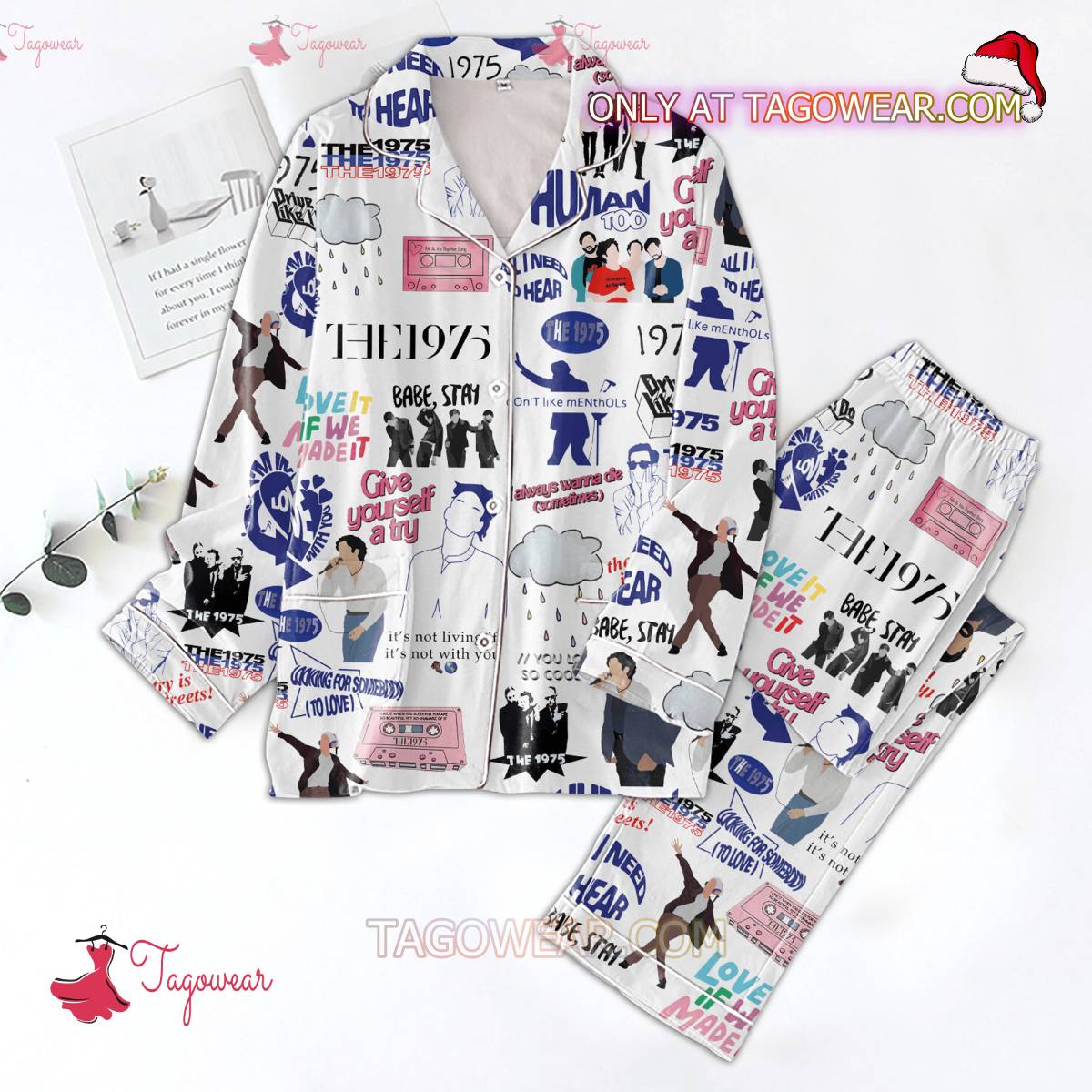 The 1975 Music Pattern Men Women Pajama Set Hfn Family Matching Shirt