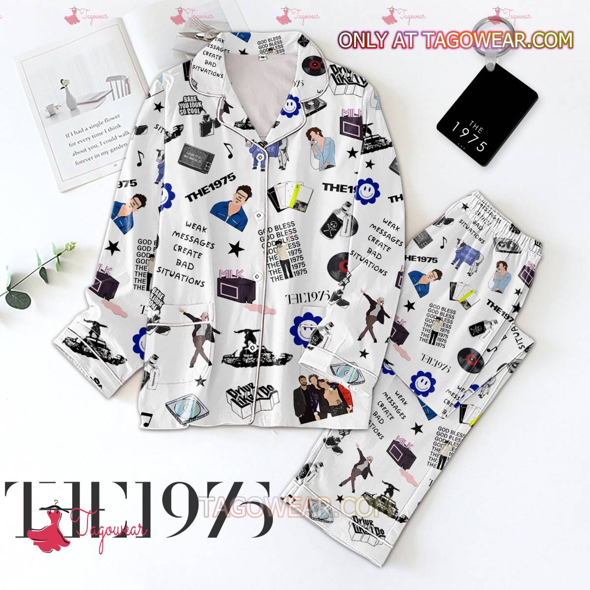 The 1975 Weak Messages Create Bad Situations Men Women Pajama Set Hfn Family Matching Shirt