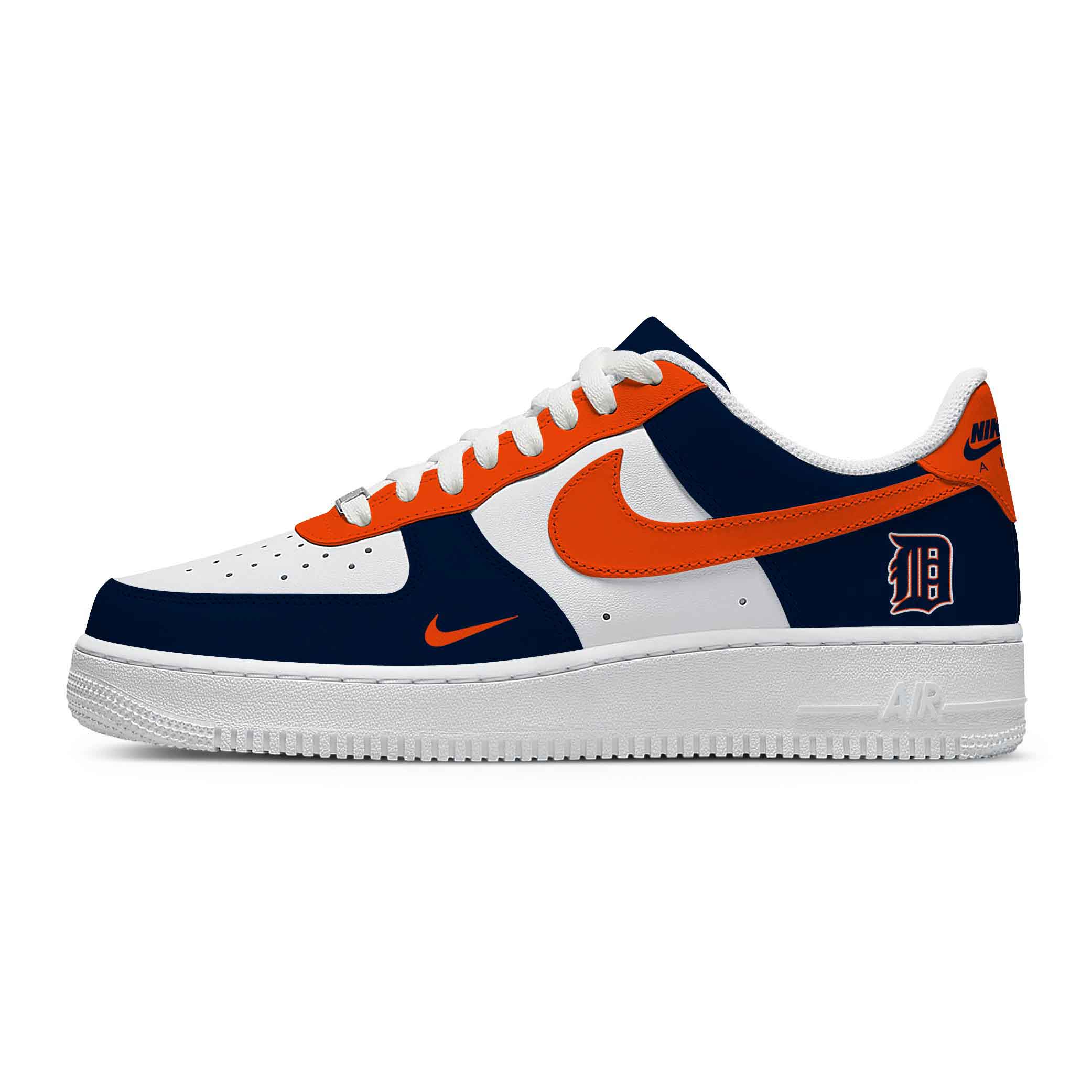 MLB Detroit Tigers Nike Air Force 1 Low Casual Sneakers For Fan