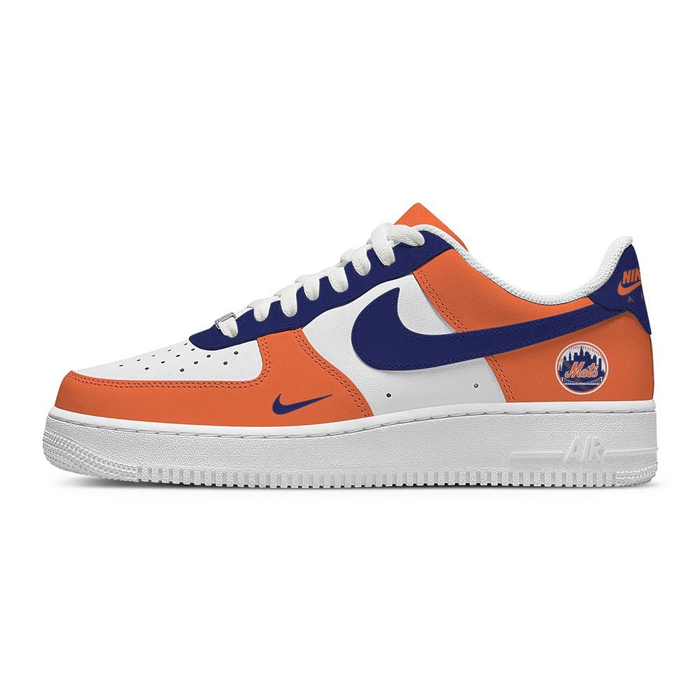 MLB New York Mets Nike Air Force 1 Low Casual Sneakers For Fan