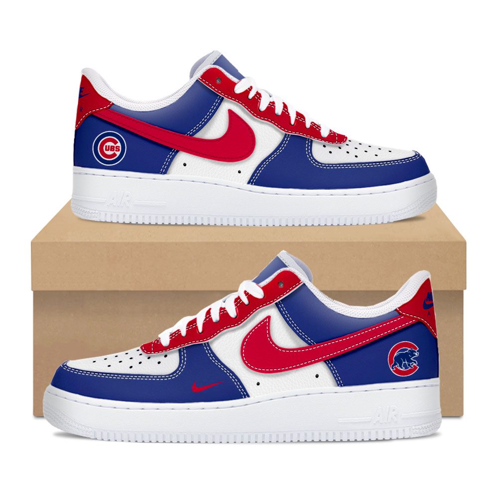 MLB Chicago Cubs Nike Air Force 1 Low Casual Sneakers For Fan