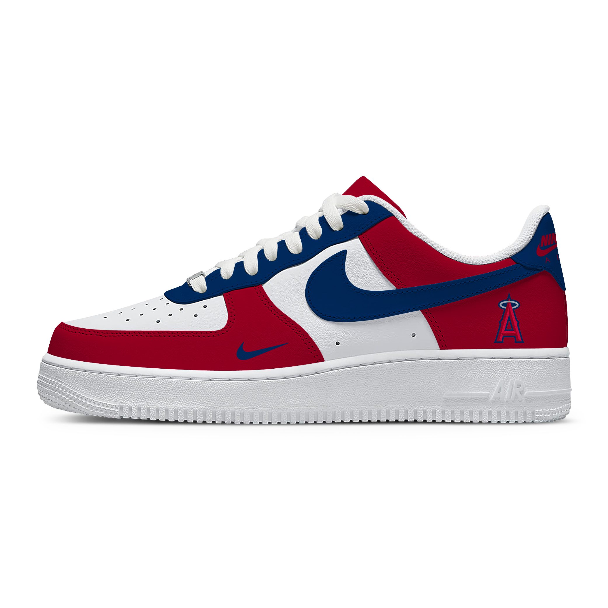 MLB Los Angeles Angels Nike Air Force 1 Low Casual Sneakers For Fan
