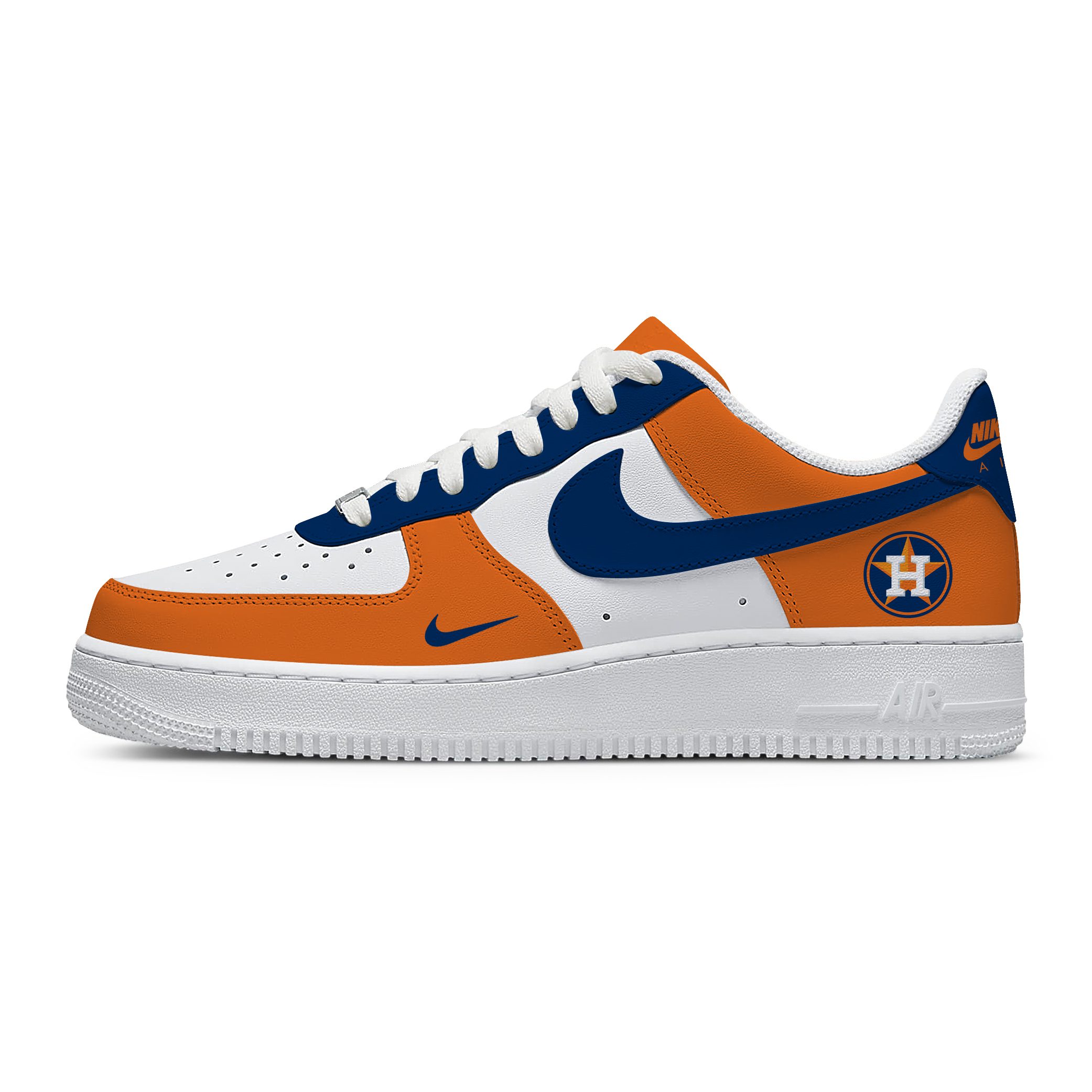 MLB Houston Astros Nike Air Force 1 Low Casual Sneakers For Fan