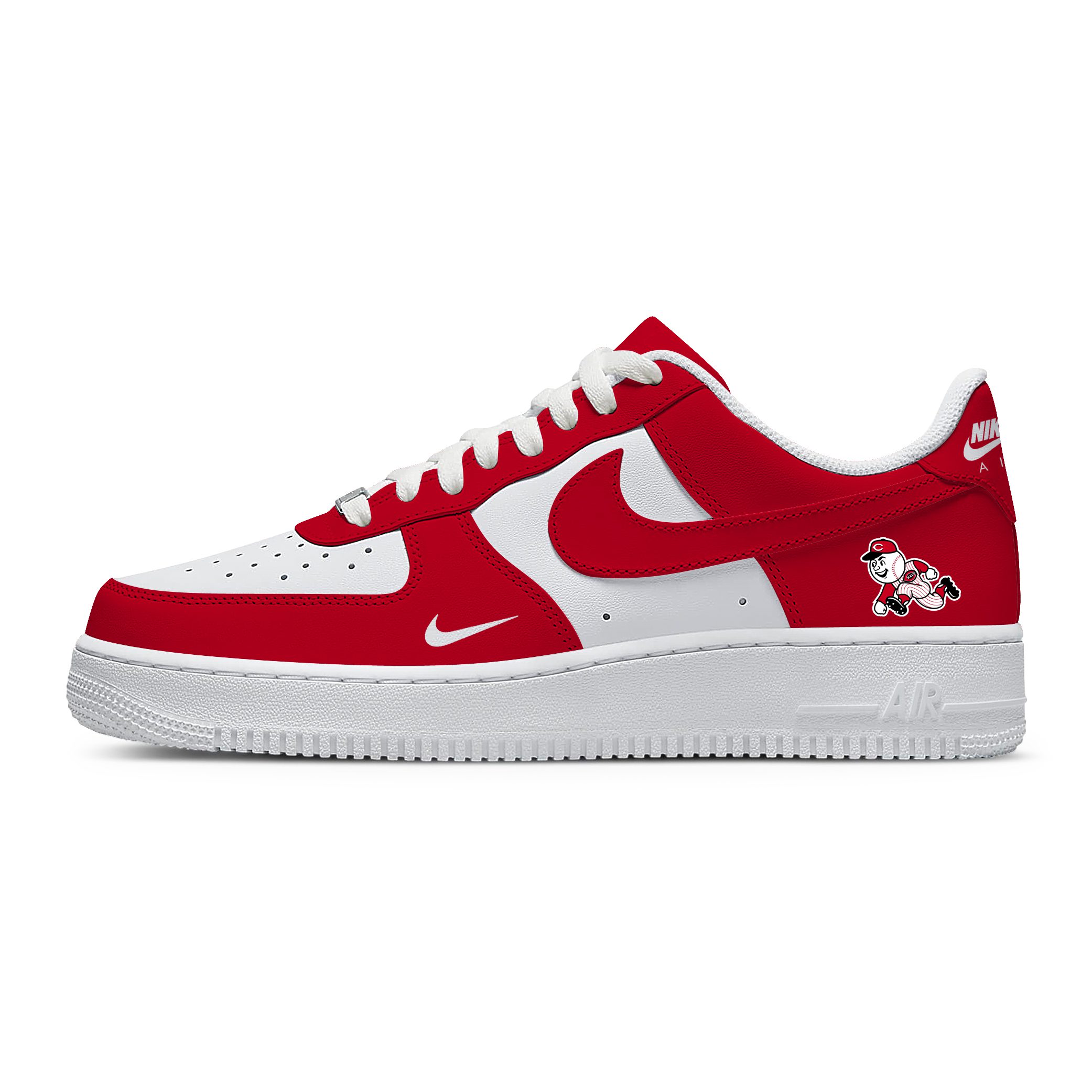 MLB Cincinnati Reds Nike Air Force 1 Low Casual Sneakers For Fan