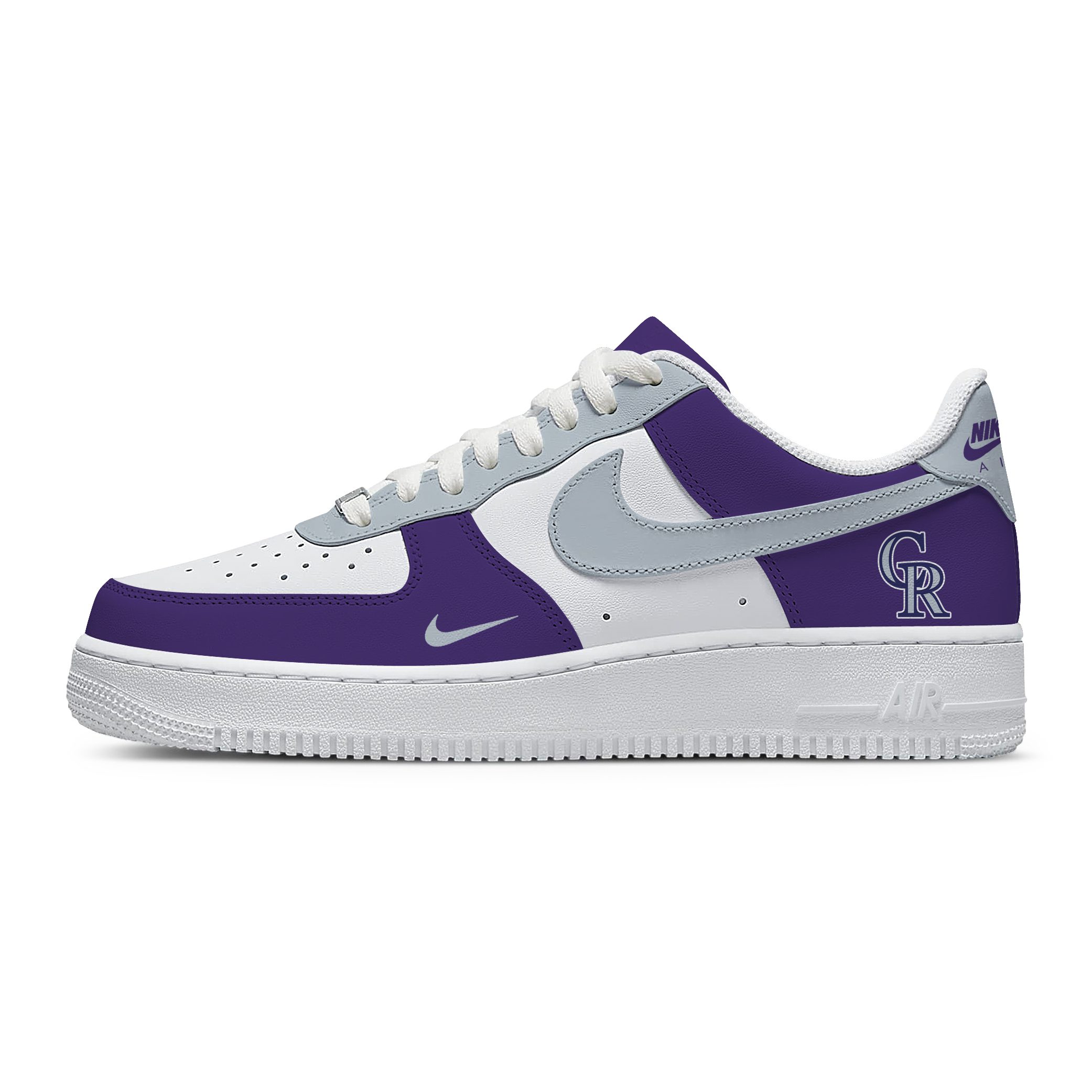 MLB Colorado Rockies Nike Air Force 1 Low Casual Sneakers For Fan