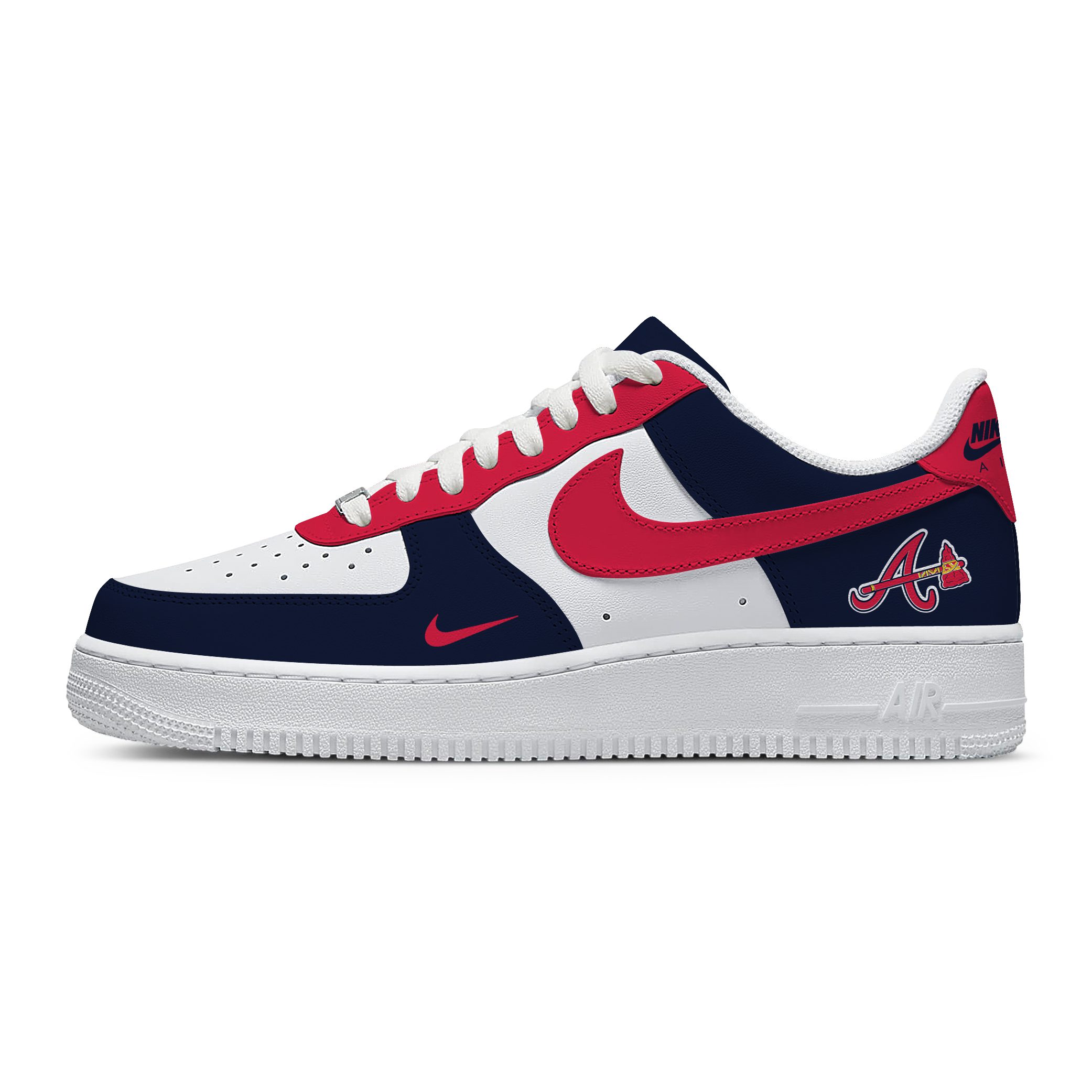 MLB Atlanta Braves Nike Air Force 1 Low Casual Sneakers For Fan