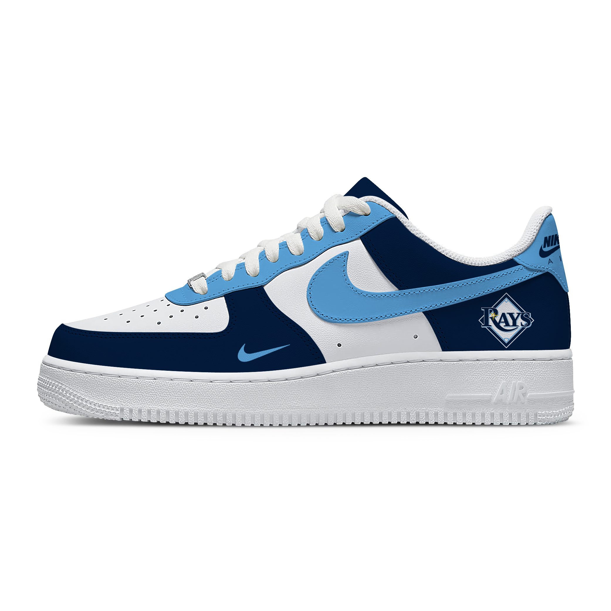 MLB Tampa Bay Rays Nike Air Force 1 Low Casual Sneakers For Fan