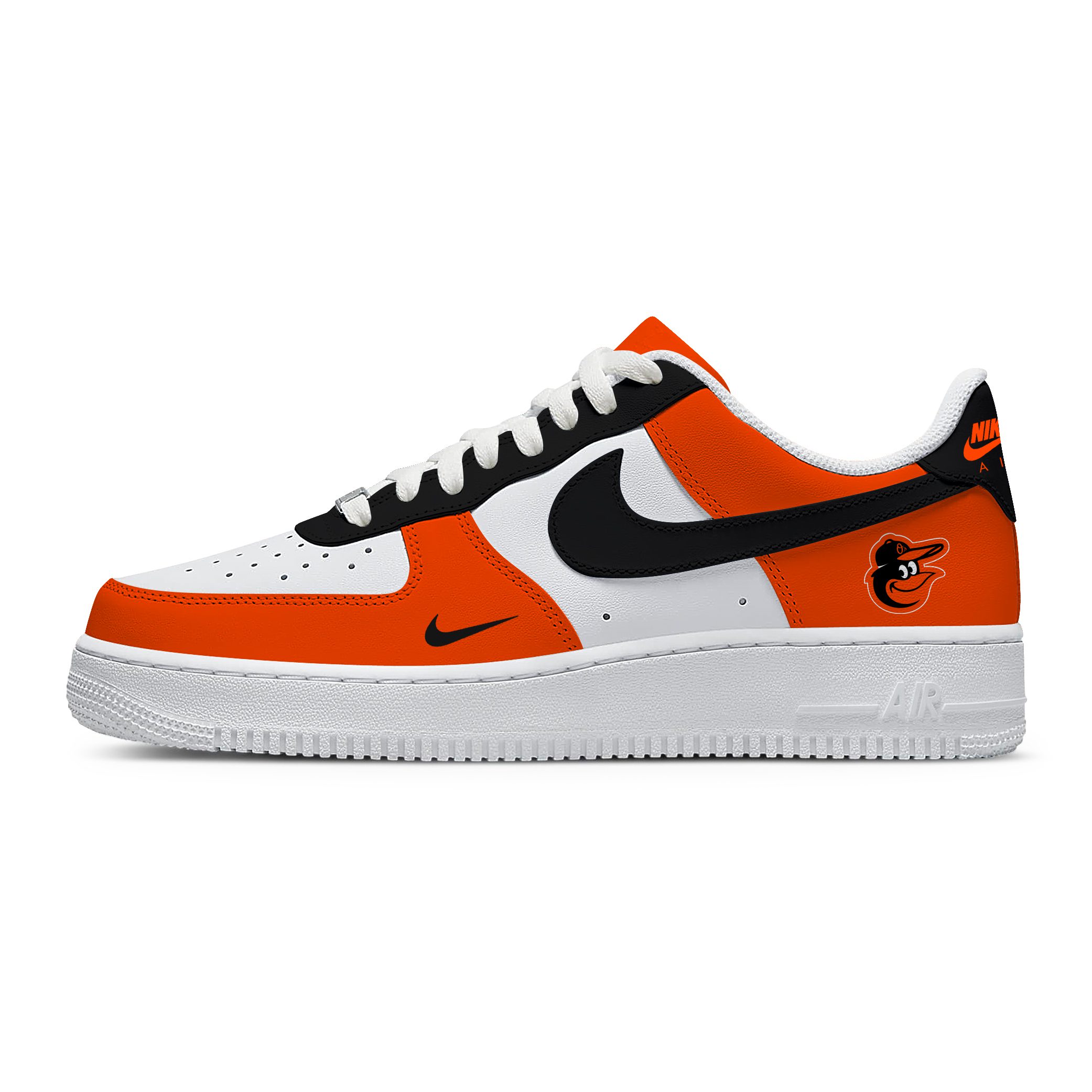 MLB Baltimore Orioles Nike Air Force 1 Low Casual Sneakers For Fan