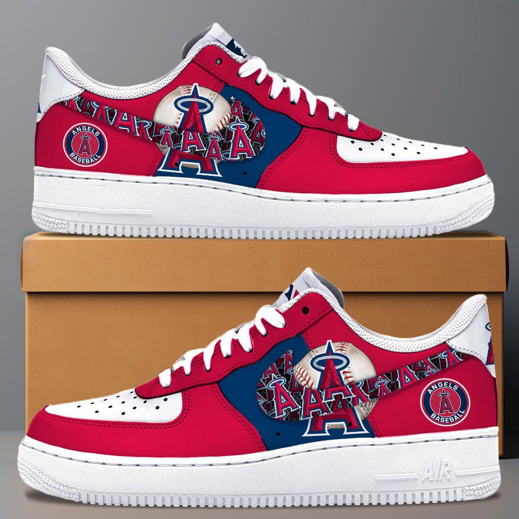 Los Angeles Angels MLB Team Logo Fan Air Force 1 Stylish Shoes For Men Women