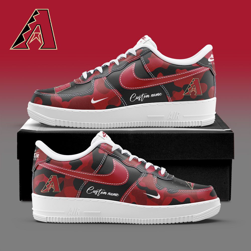 Arizona Diamondbacks MLB Camo Personalized Nike Air Force 1 Low Custom Name For Fan