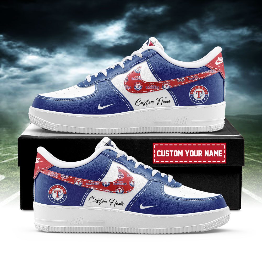 Texas Rangers MLB Nike Air Force 1 Low Custom Name - Best Running Shoes 2025 For Fans