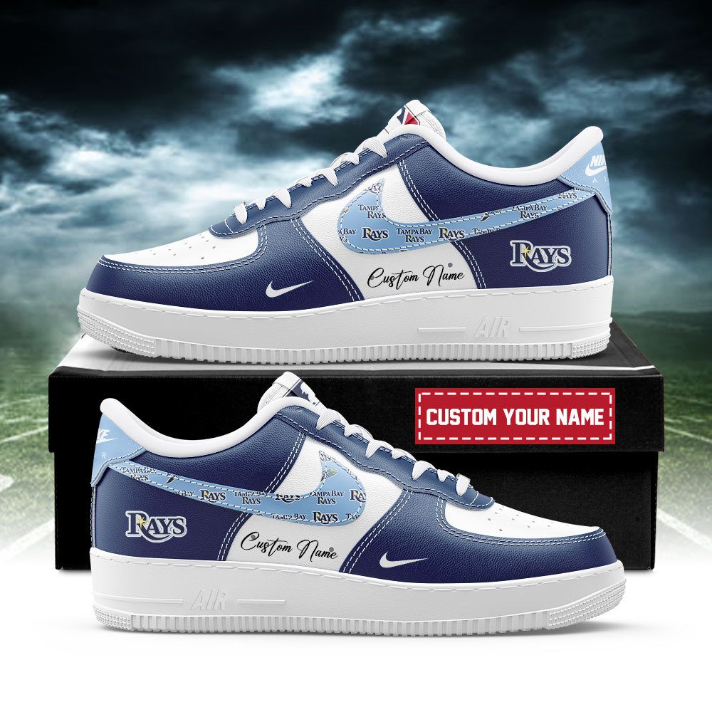 Tampa Bay Rays MLB Nike Air Force 1 Low Custom Name - Best Running Shoes 2025 For Fans