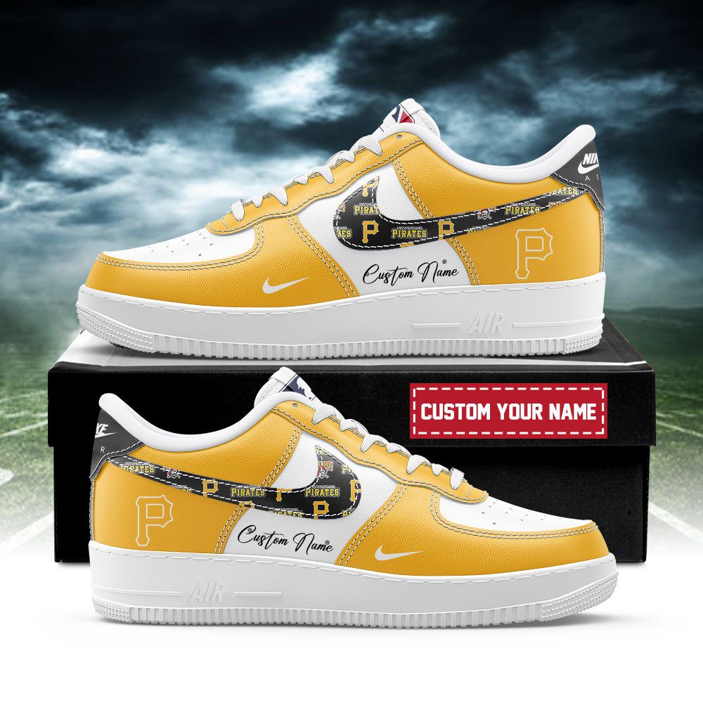 Pittsburgh Pirates MLB Nike Air Force 1 Low Custom Name - Best Running Shoes 2025 For Fans