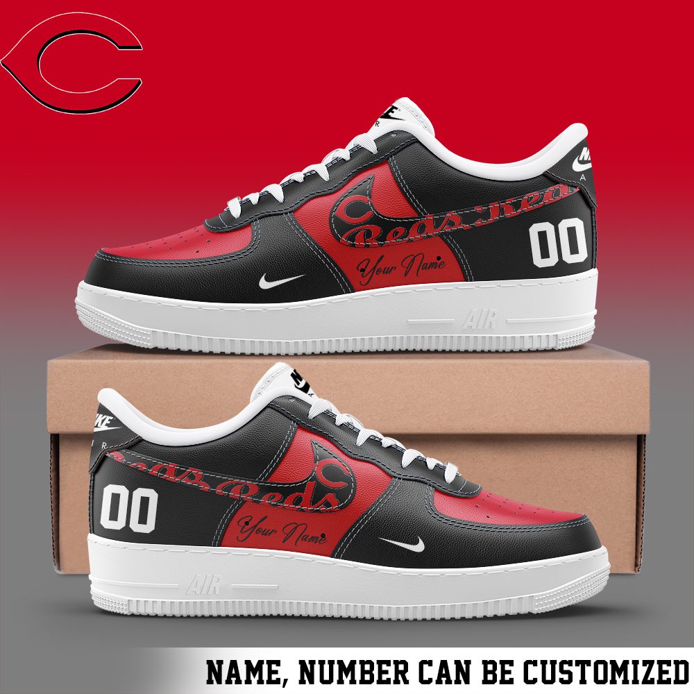 Cincinnati Reds MLB Personalized Nike Air Force 1 Low Custom Name - Trendy Shoes For Men Women