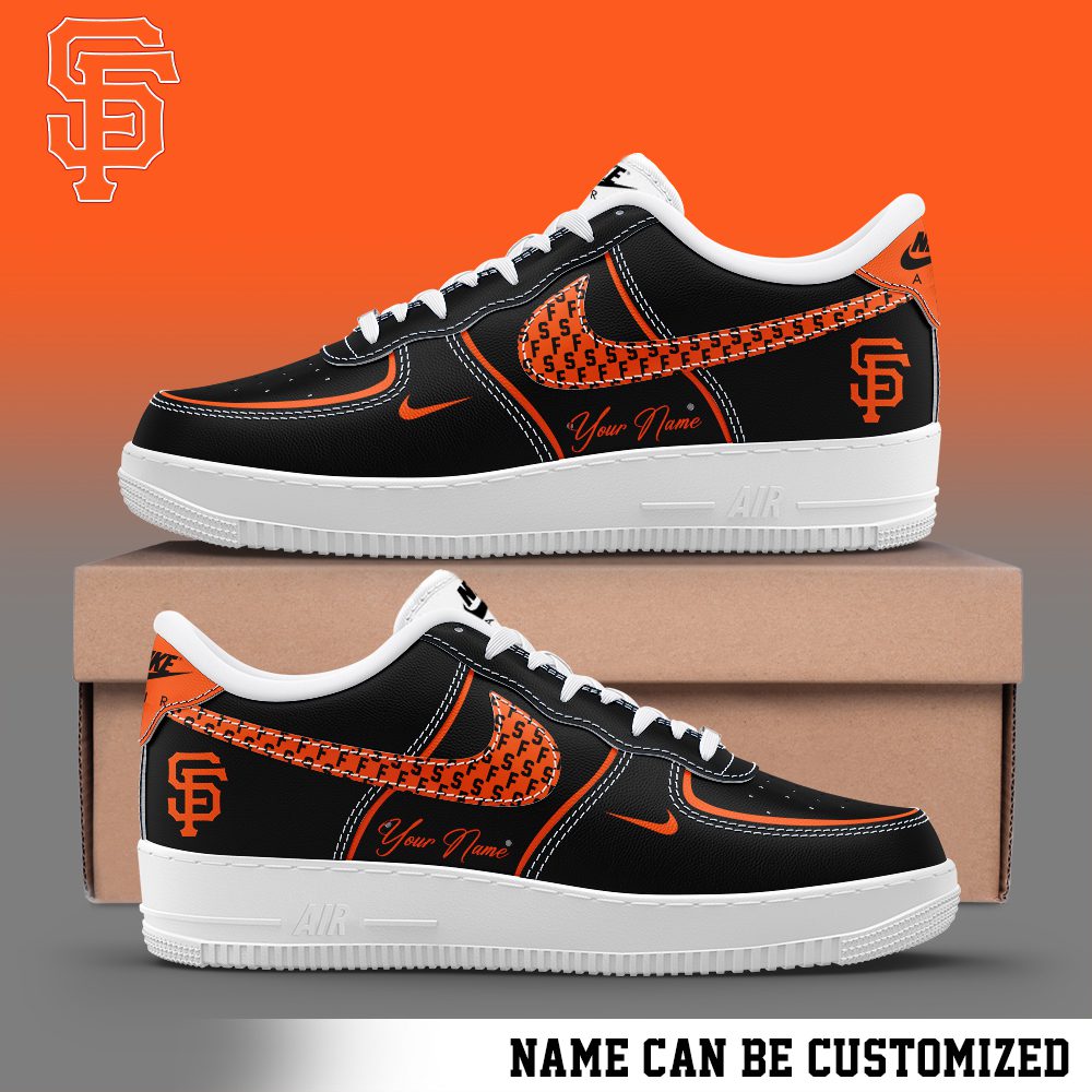 San Francisco Giants Air Force 1 Low MLB Custom Name Sneakers For Women Men