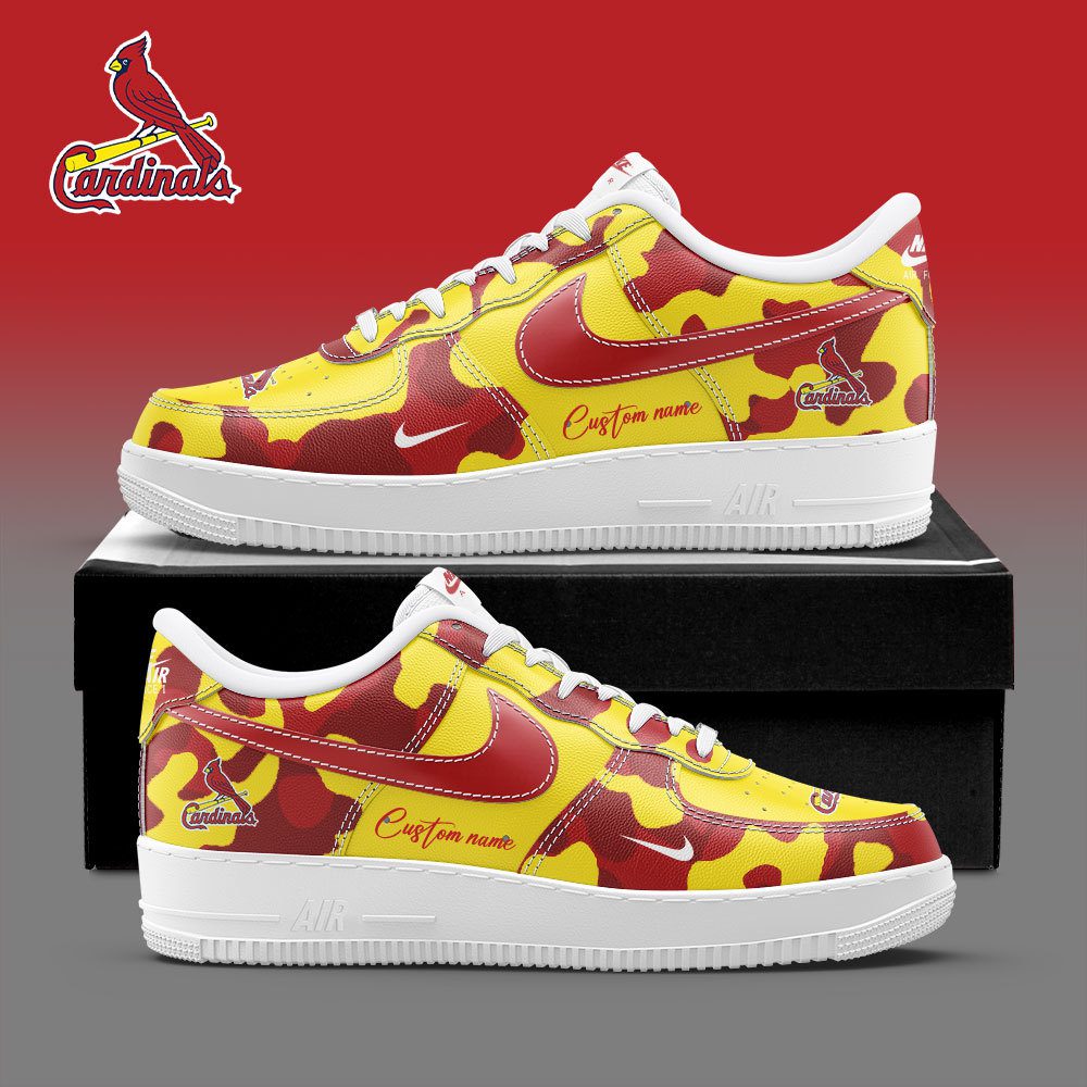St. Louis Cardinals MLB Camo Personalized Nike Air Force 1 Low Custom Name For Men Women