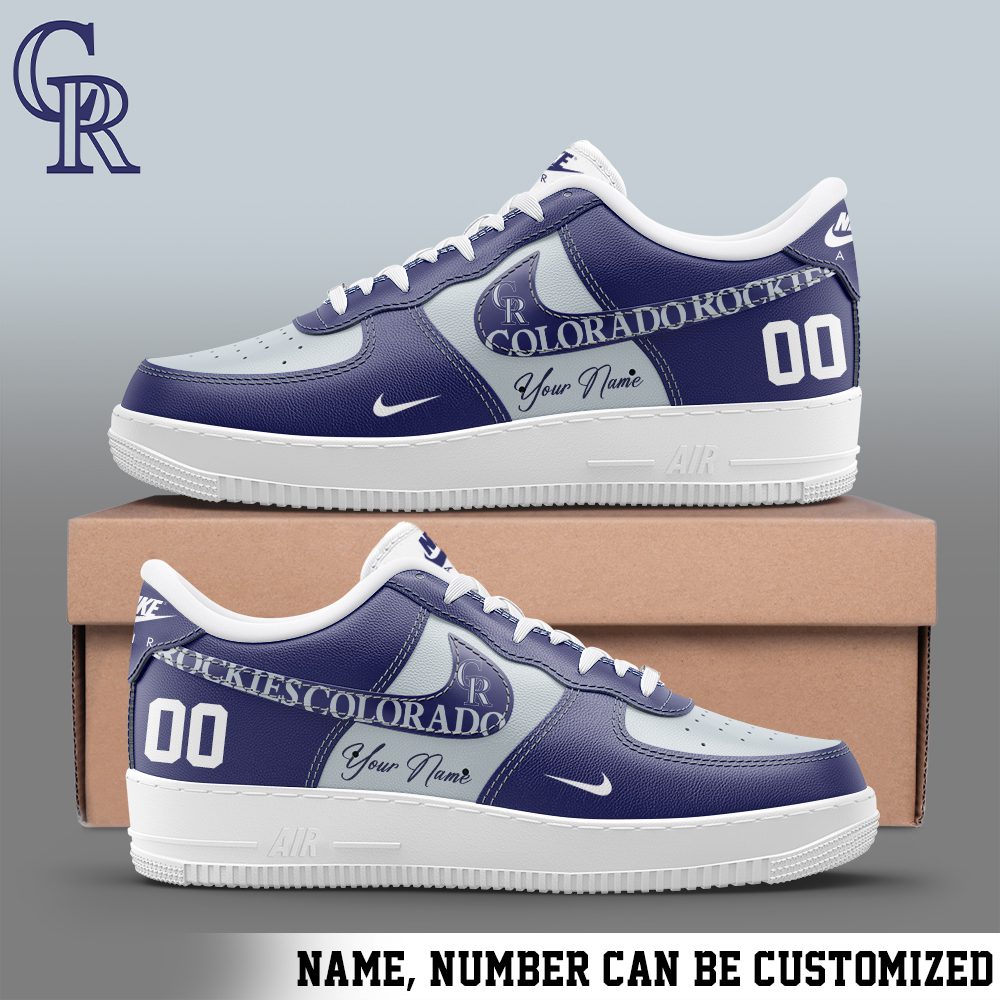 Colorado Rockies MLB Personalized Nike Air Force 1 Low Custom Name - Trendy Shoes For Men Women